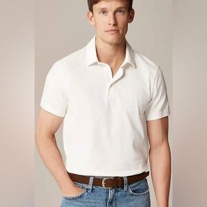 J. Crew Sueded cotton polo shirt size M NWT